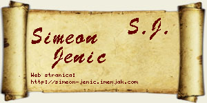 Simeon Jenić vizit kartica
